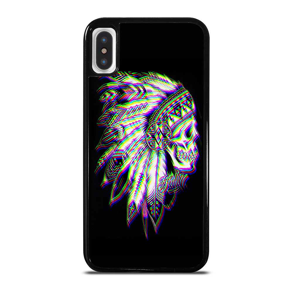 INDIAN FEATHER SKULL LOGO iPhone X / XS Case Cover