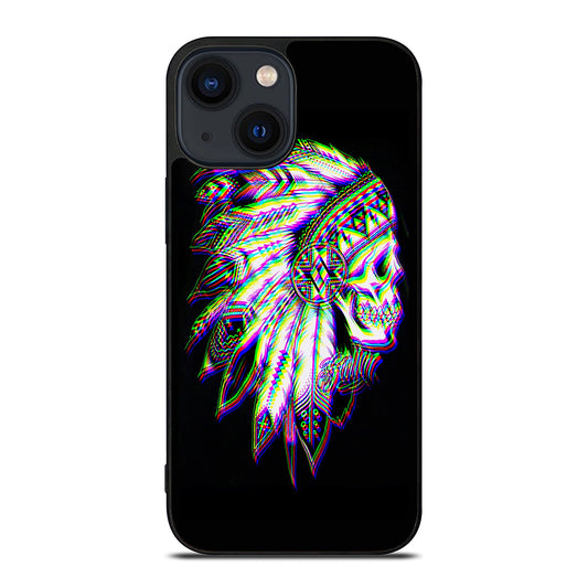 INDIAN FEATHER SKULL LOGO iPhone 14 Plus Case Cover