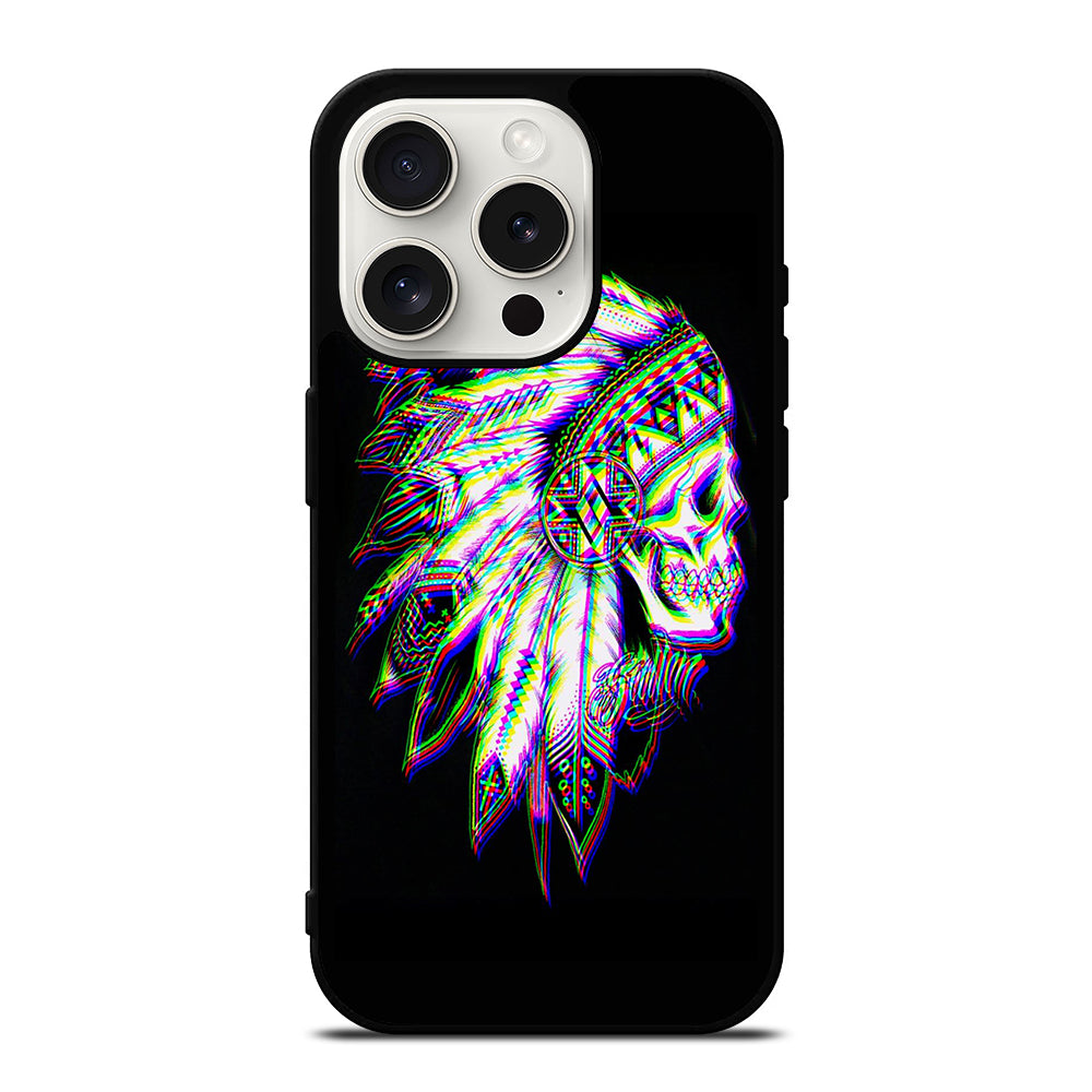 INDIAN FEATHER SKULL LOGO iPhone 15 Pro Case Cover