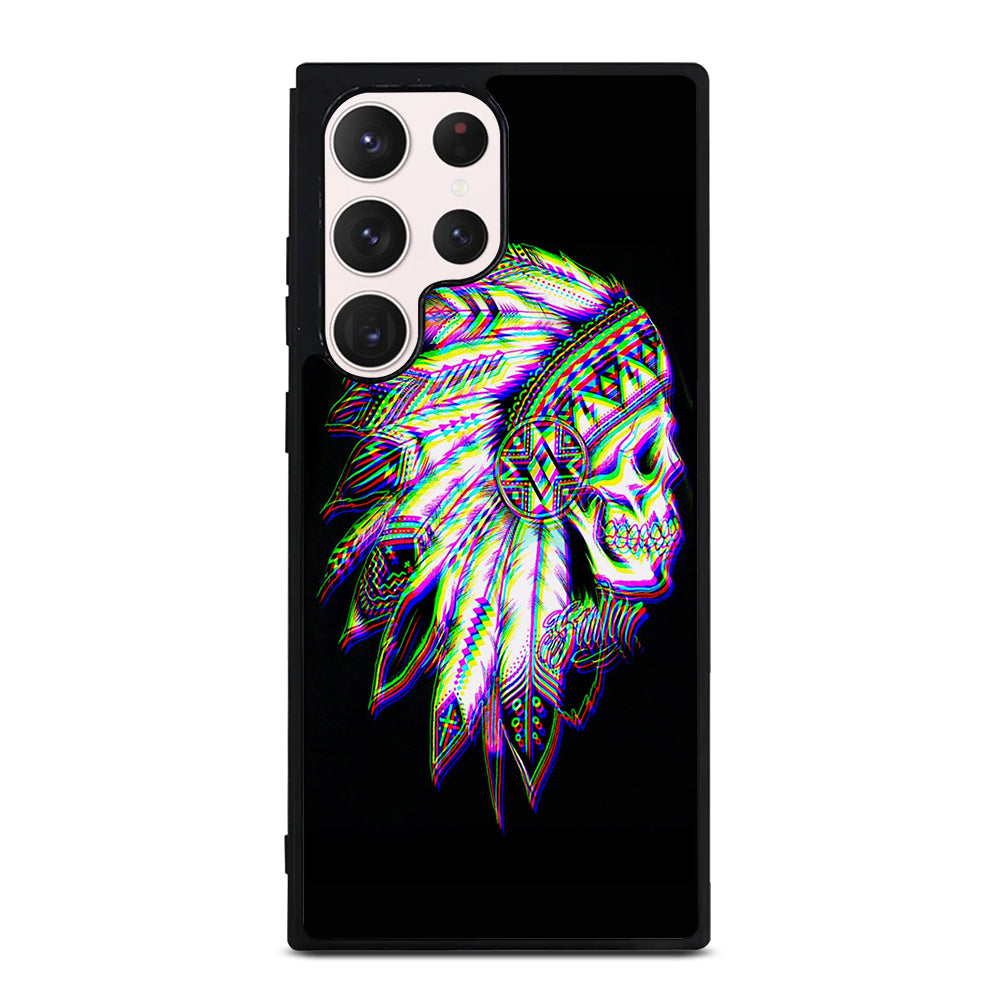 INDIAN FEATHER SKULL LOGO Samsung Galaxy S23 Ultra Case Cover