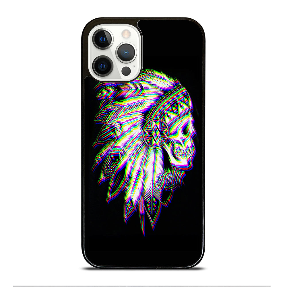 INDIAN FEATHER SKULL LOGO iPhone 12 Pro Case Cover