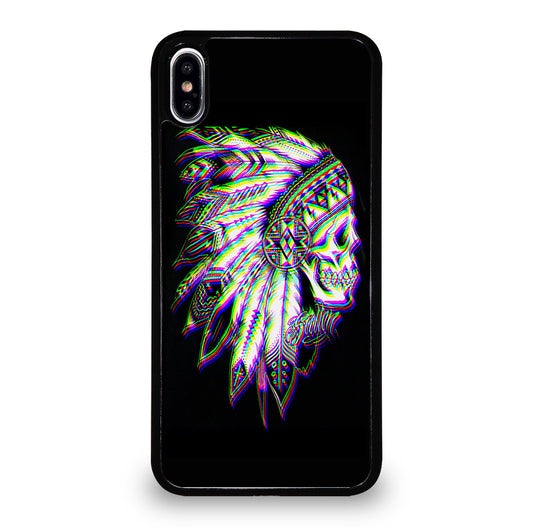 INDIAN FEATHER SKULL LOGO iPhone XS Max Case Cover