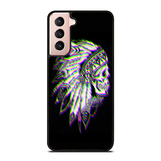INDIAN FEATHER SKULL LOGO Samsung Galaxy S21 Case Cover