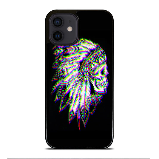 INDIAN FEATHER SKULL LOGO iPhone 12 Mini Case Cover