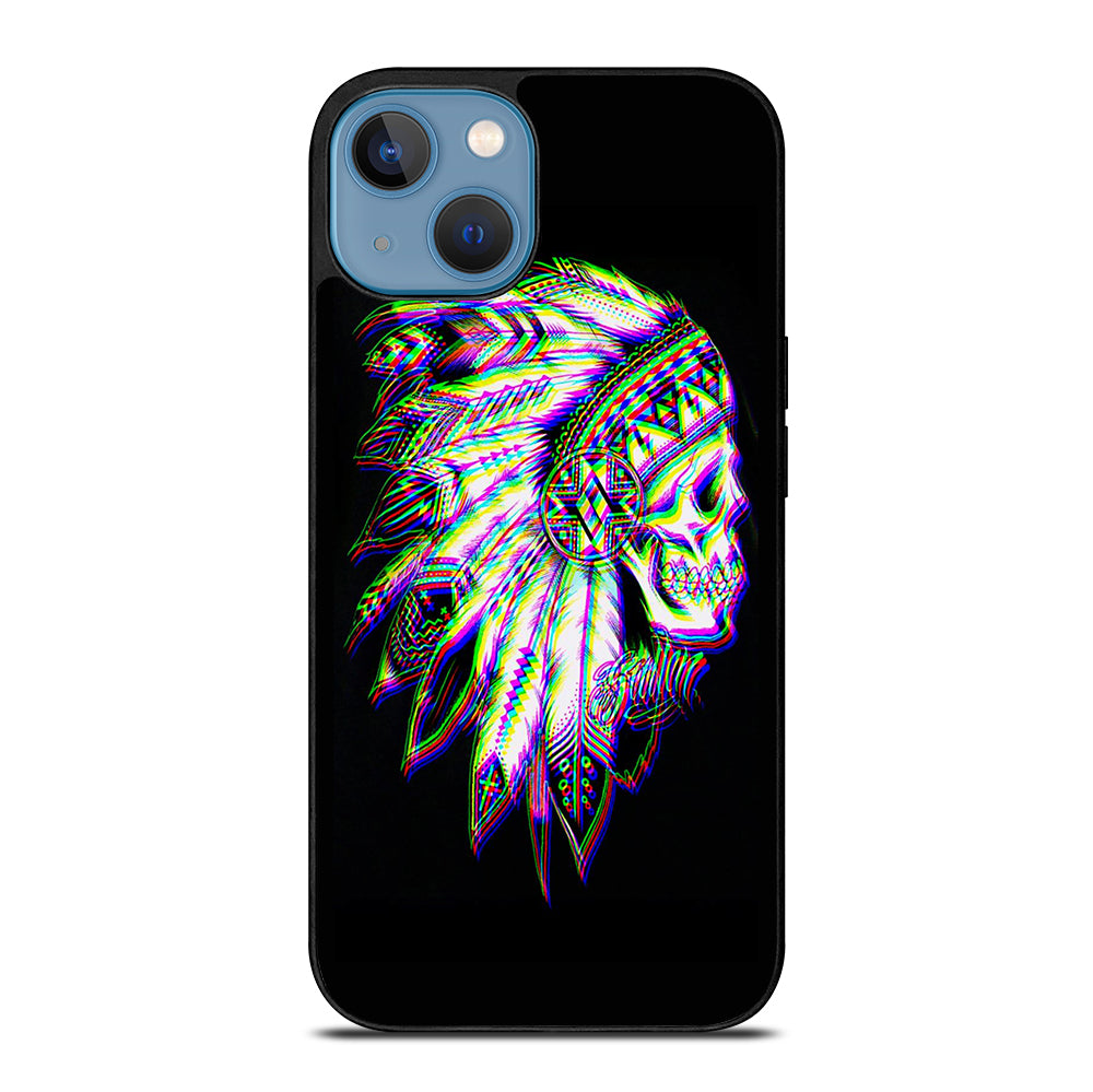 INDIAN FEATHER SKULL LOGO iPhone 13 Case Cover