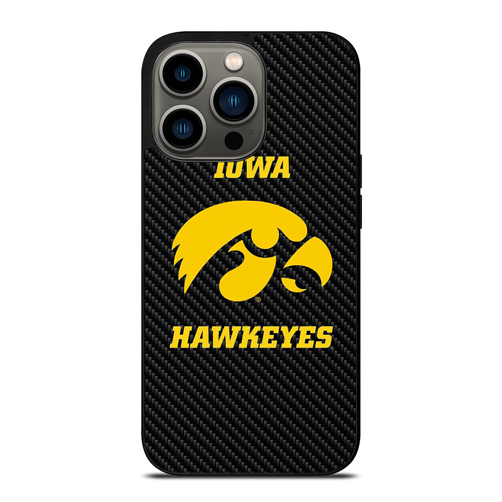 IOWA HAWKEYES CARBON LOGO iPhone 13 Pro Case Cover