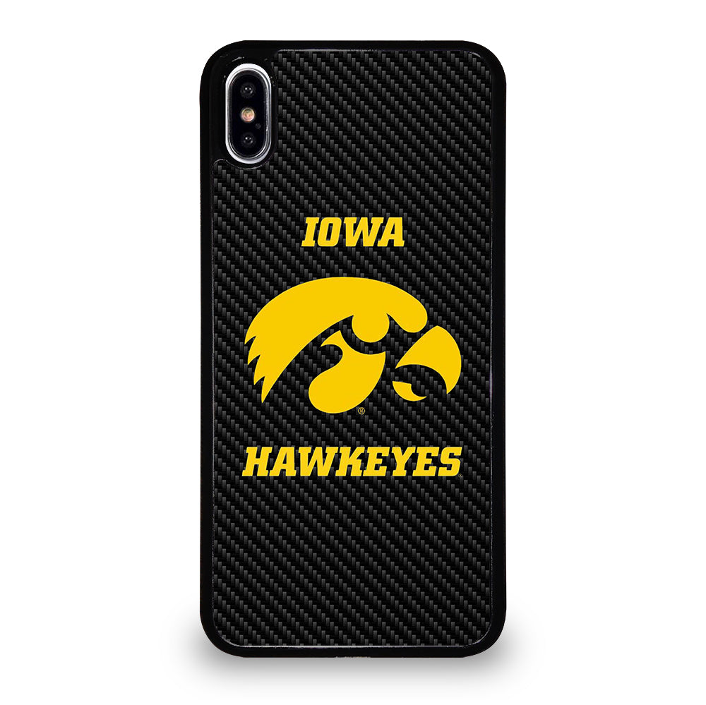 IOWA HAWKEYES CARBON LOGO iPhone XS Max Case Cover