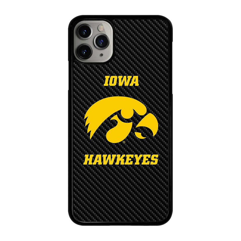 IOWA HAWKEYES CARBON LOGO iPhone 11 Pro Max Case Cover