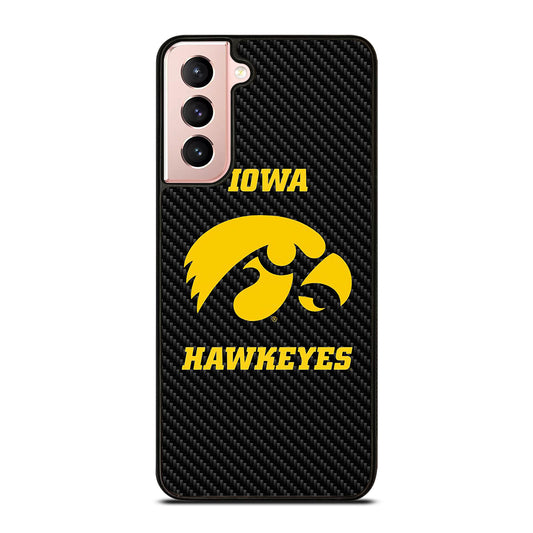 IOWA HAWKEYES CARBON LOGO Samsung Galaxy S21 Case Cover
