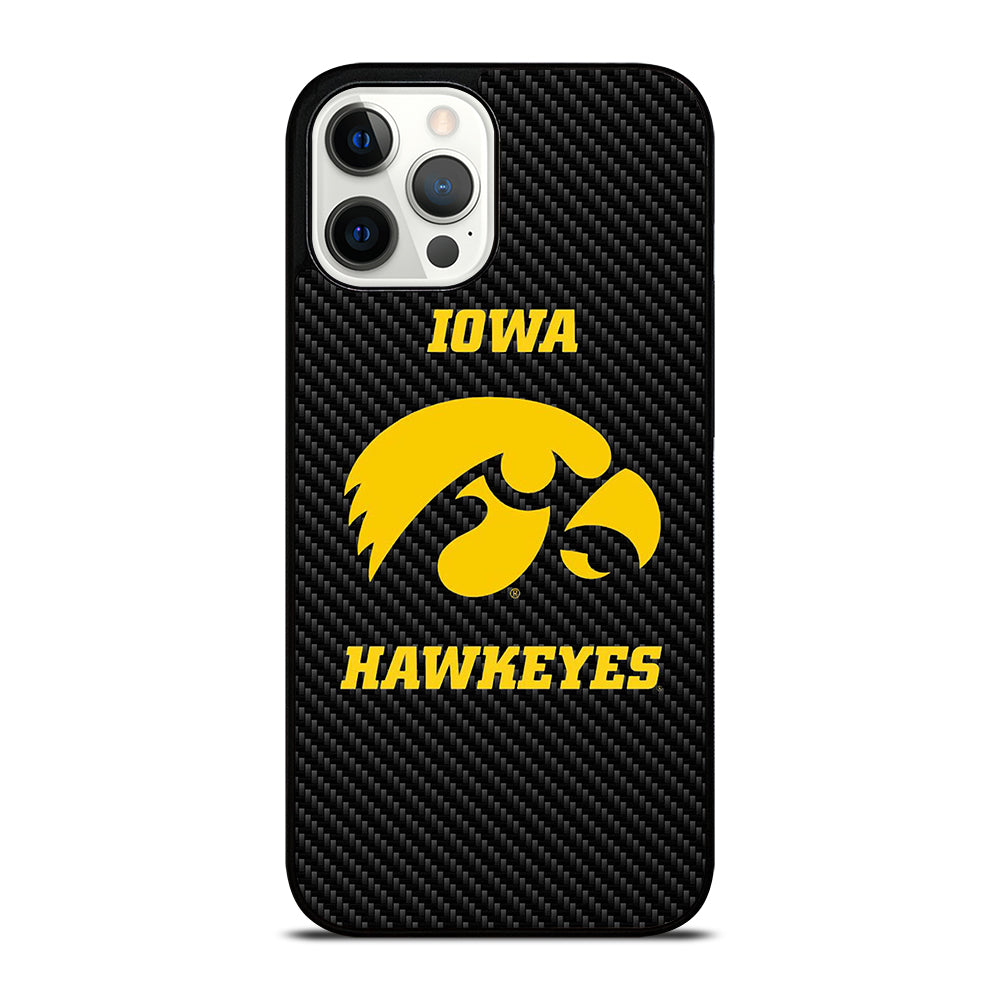 IOWA HAWKEYES CARBON LOGO iPhone 12 Pro Max Case Cover