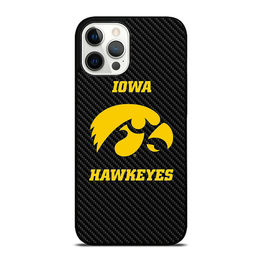 IOWA HAWKEYES CARBON LOGO iPhone 12 Pro Max Case Cover
