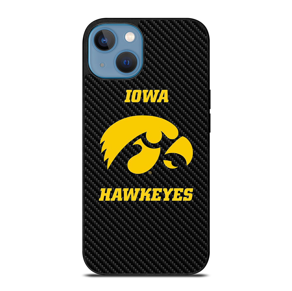 IOWA HAWKEYES CARBON LOGO iPhone 13 Case Cover
