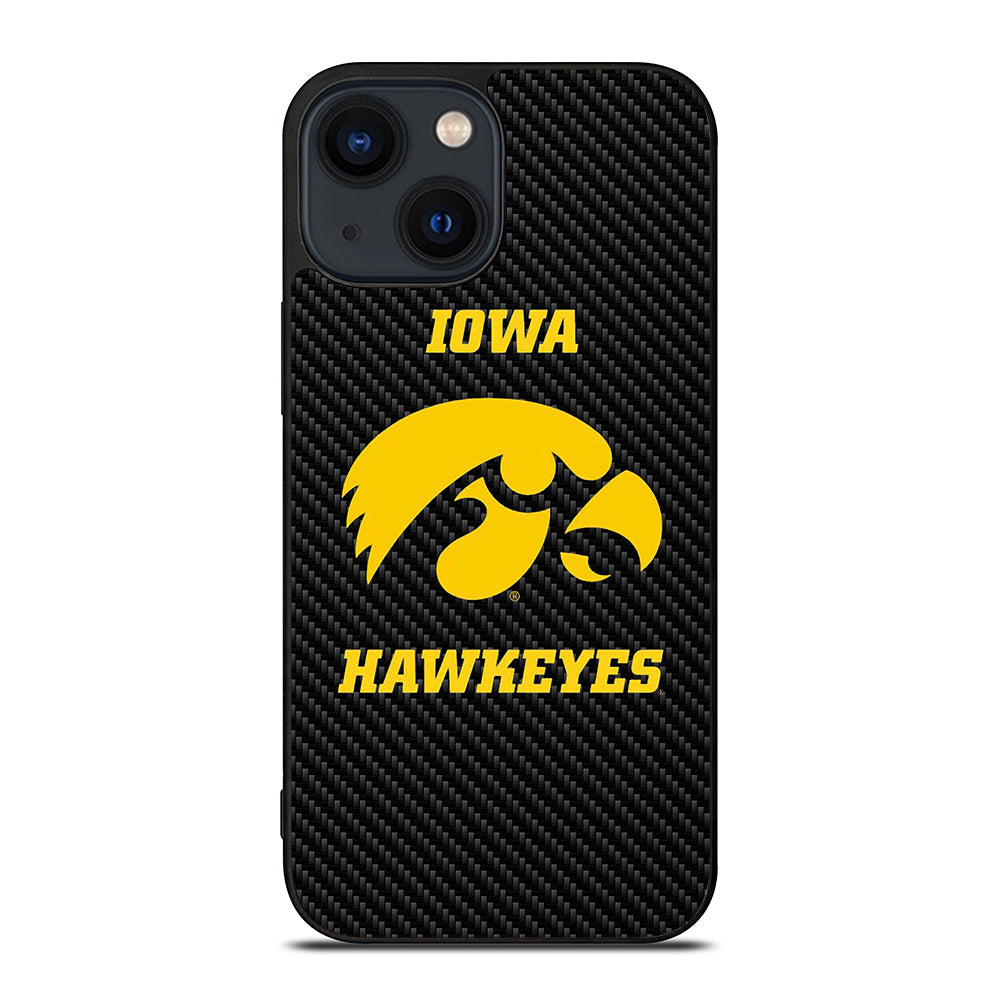 IOWA HAWKEYES CARBON LOGO iPhone 14 Plus Case Cover