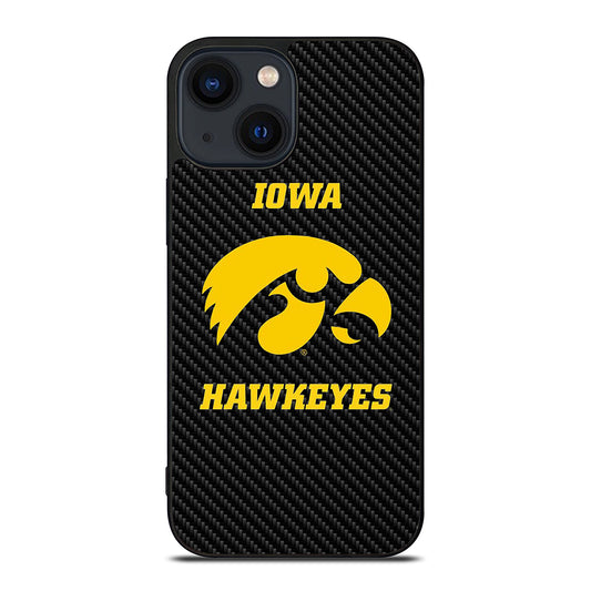IOWA HAWKEYES CARBON LOGO iPhone 14 Plus Case Cover