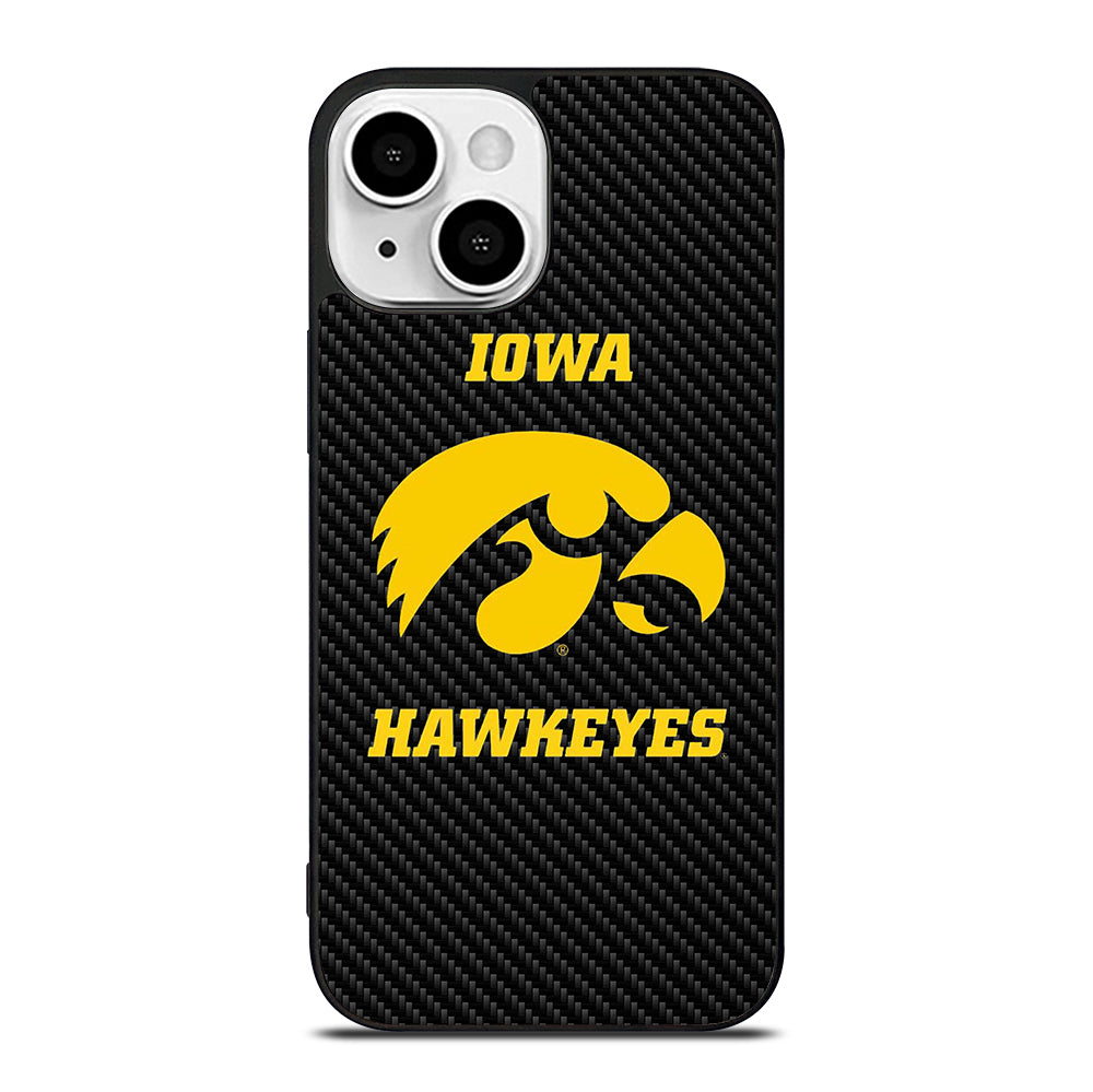 IOWA HAWKEYES CARBON LOGO iPhone 13 Mini Case Cover