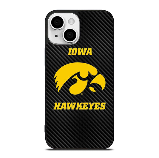 IOWA HAWKEYES CARBON LOGO iPhone 13 Mini Case Cover