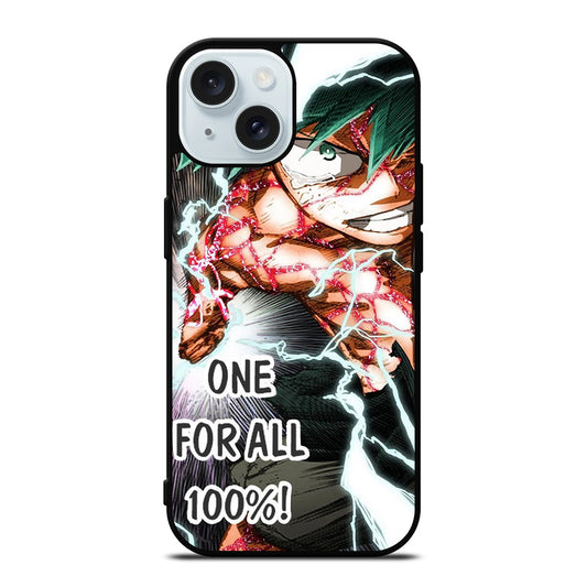 IZUKU MIDORIYA MY HERO ACADEMIA ONE FOR ALL iPhone 15 Case Cover