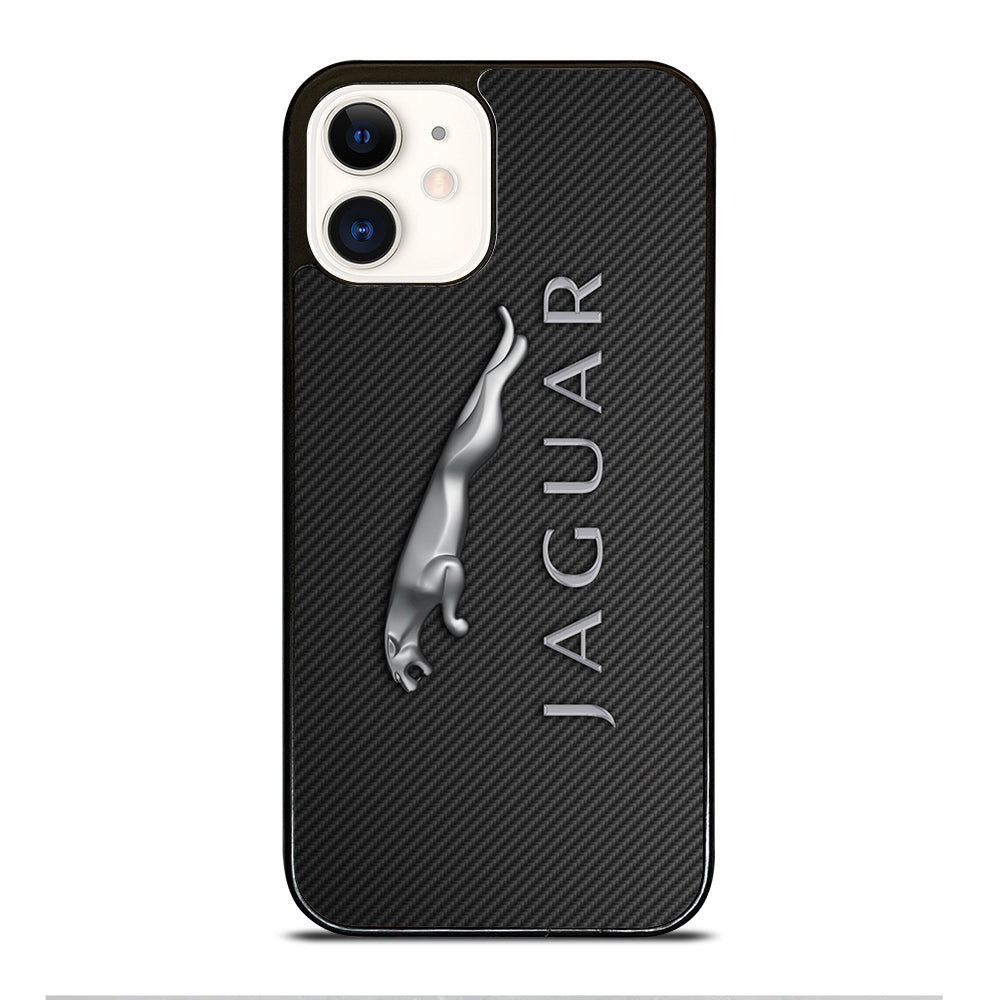 JAGUAR CAR LOGO CARBON iPhone 12 Case Cover