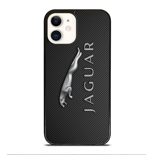 JAGUAR CAR LOGO CARBON iPhone 12 Case Cover