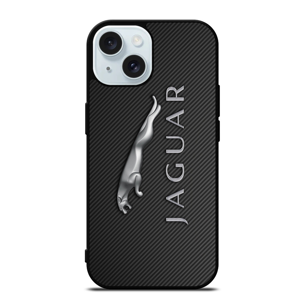 JAGUAR CAR LOGO CARBON iPhone 15 Case Cover