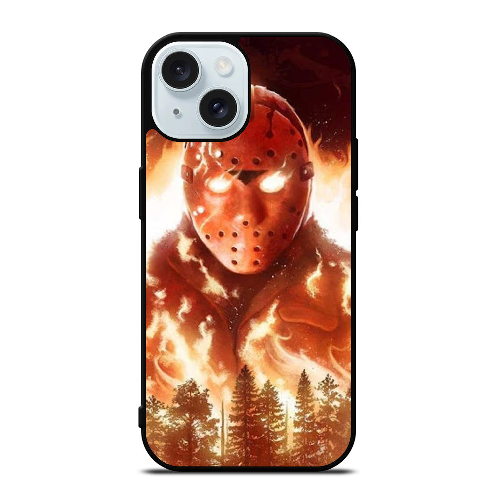 JASON FRIDAY THE 13TH FLAME iPhone 15 Case Cover