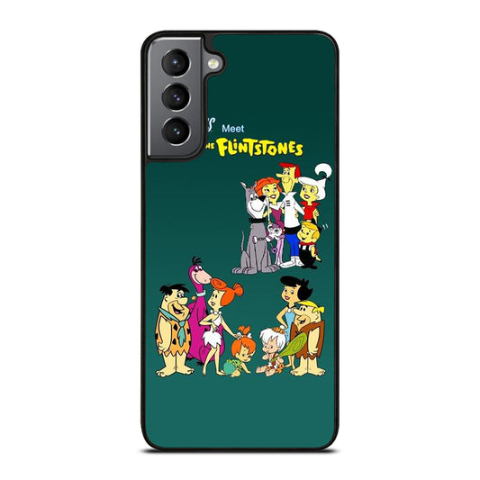 JETSONS MEET FLINTSTONES CHARACTER Samsung Galaxy S21 Plus Case Cover