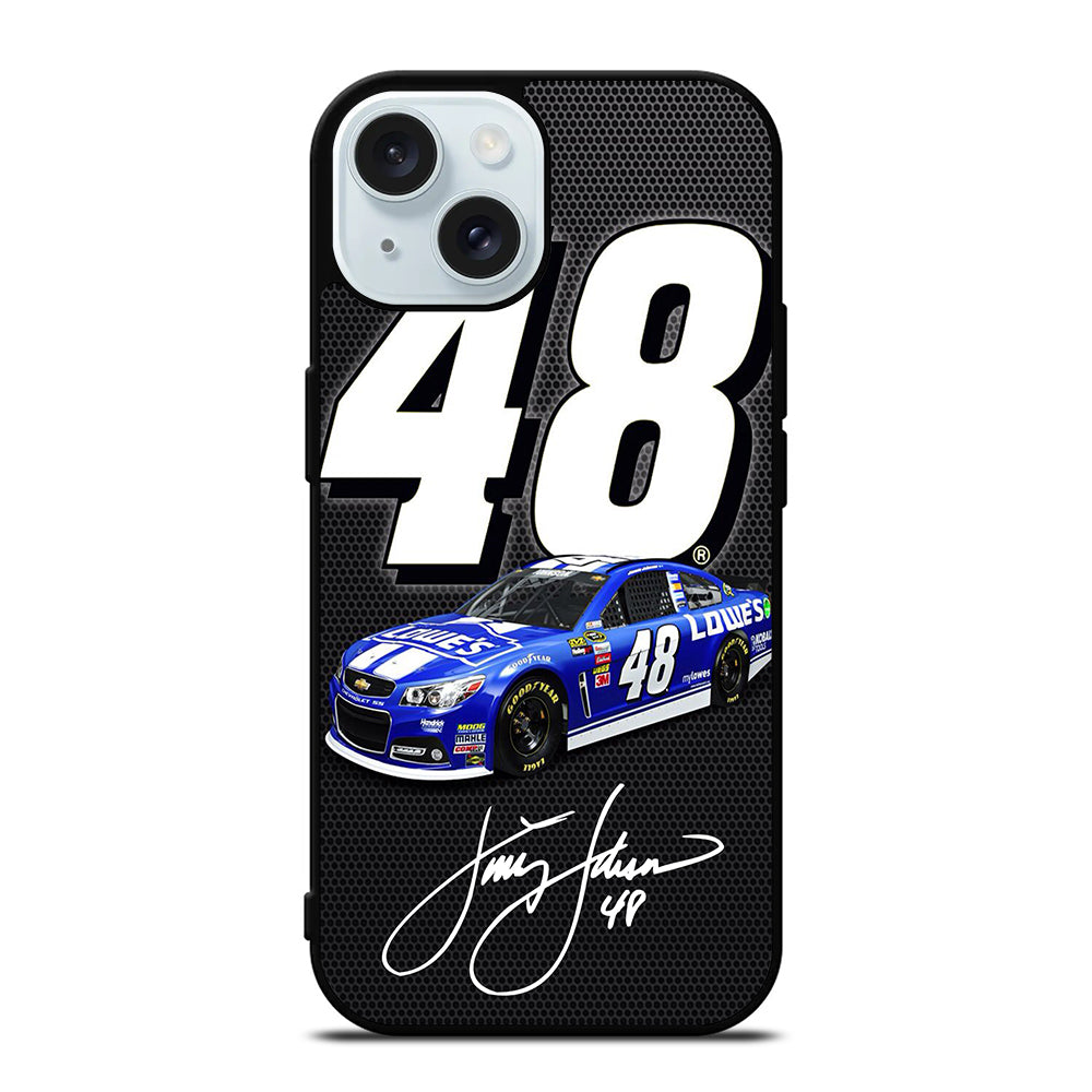 JIMMIE JOHNSON 48 NASCAR SIGNATURE 2 iPhone 15 Case Cover