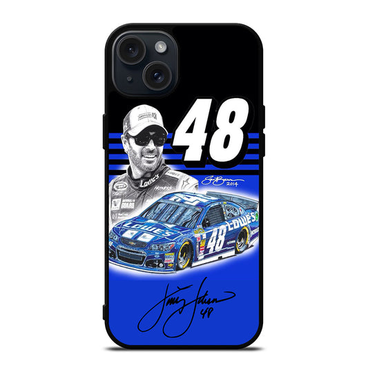 JIMMIE JOHNSON 48 NASCAR SIGNATURE 3 iPhone 15 Plus Case Cover