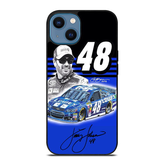 JIMMIE JOHNSON 48 NASCAR SIGNATURE 3 iPhone 14 Case Cover