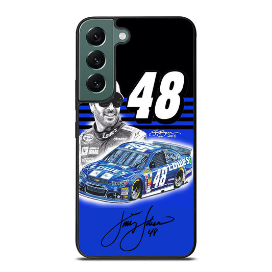 JIMMIE JOHNSON 48 NASCAR SIGNATURE 3 Samsung Galaxy S22 Case Cover
