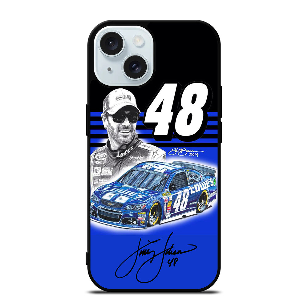 JIMMIE JOHNSON 48 NASCAR SIGNATURE 3 iPhone 15 Case Cover