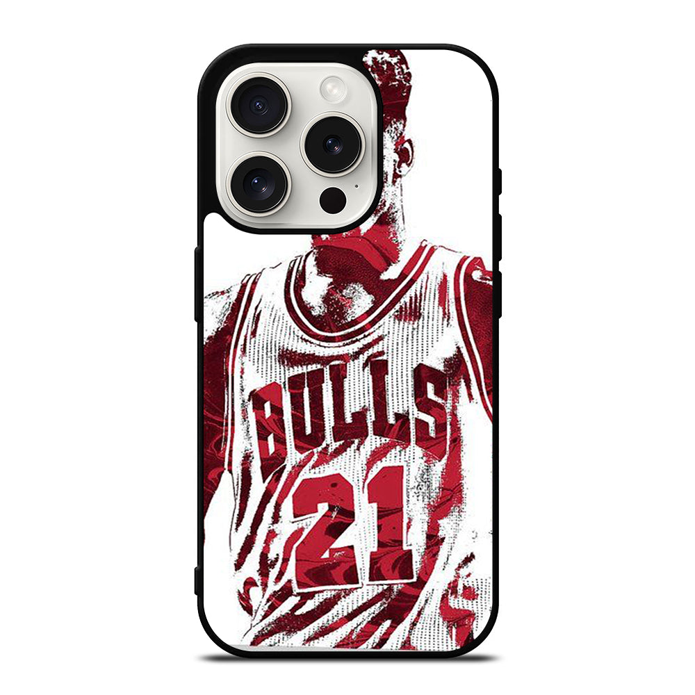 JIMMY BUTLER ART CHICAGO BULLS iPhone 15 Pro Case Cover