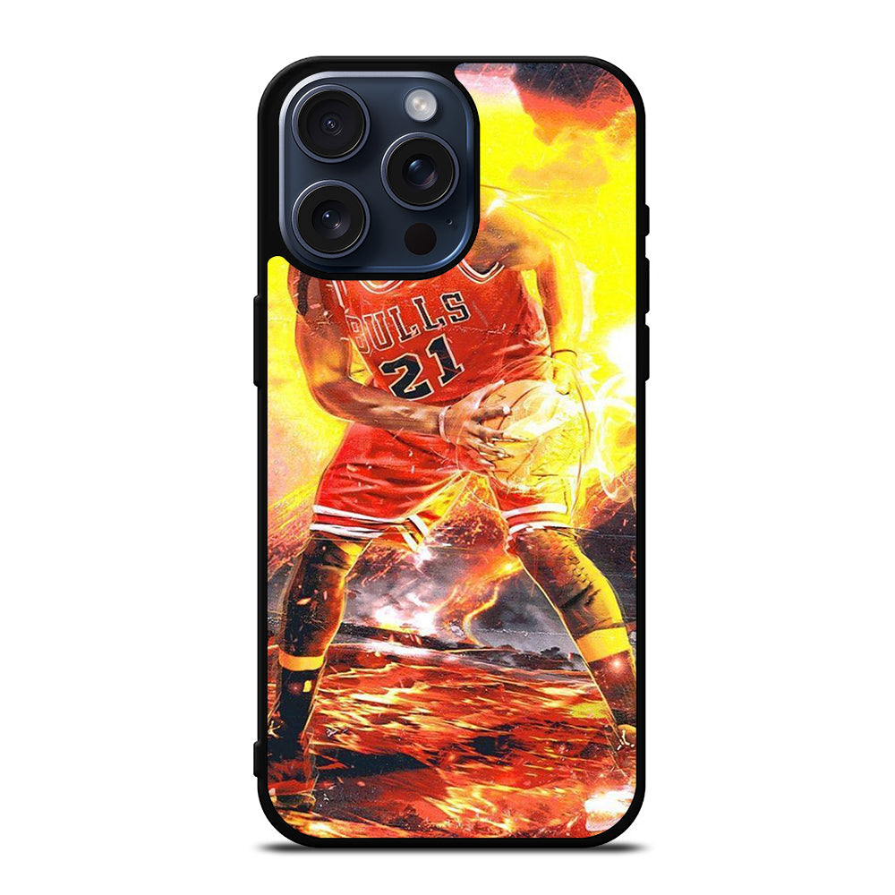 JIMMY BUTLER CHICAGO BULLS BASKETBALL NBA 2 iPhone 15 Pro Max Case Cover