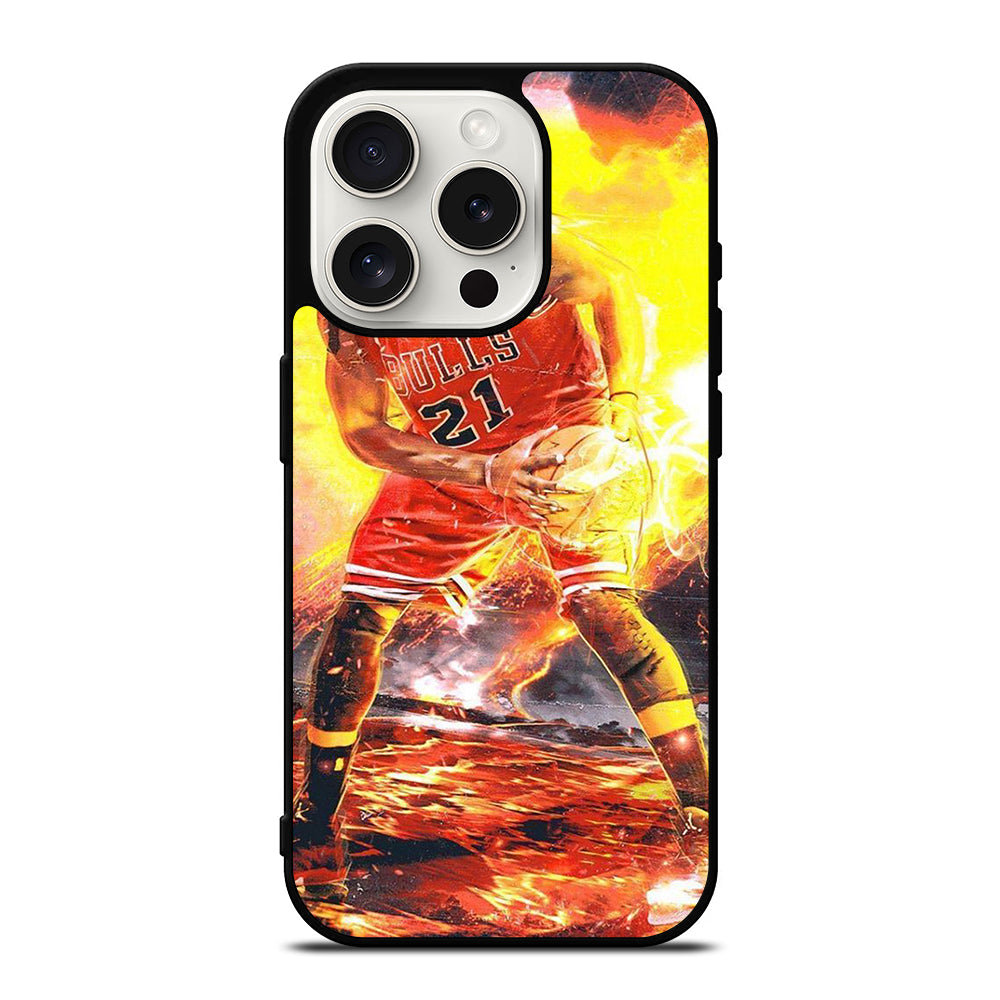 JIMMY BUTLER CHICAGO BULLS BASKETBALL NBA 2 iPhone 15 Pro Case Cover