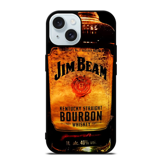 JIM BEAM WHISKEY BOTTLE 3 iPhone 15 Case Cover