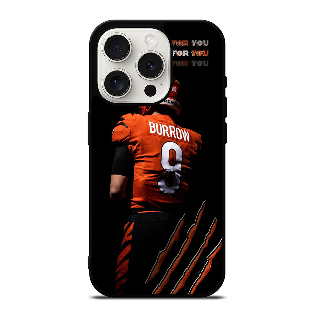 JOE BURROW CINCINNATI BENGALS FOOTBALL NFL iPhone 15 Pro Case Cover