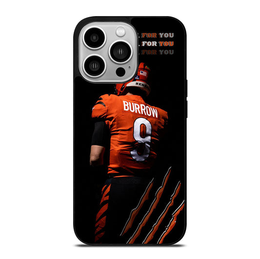JOE BURROW CINCINNATI BENGALS FOOTBALL NFL iPhone 14 Pro Case Cover