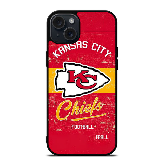 KANSAS CITY CHIEFS LOGO FOOTBALL iPhone 15 Plus Case Cover