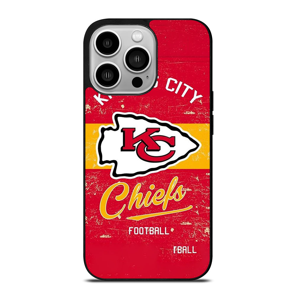 KANSAS CITY CHIEFS LOGO FOOTBALL iPhone 14 Pro Case Cover