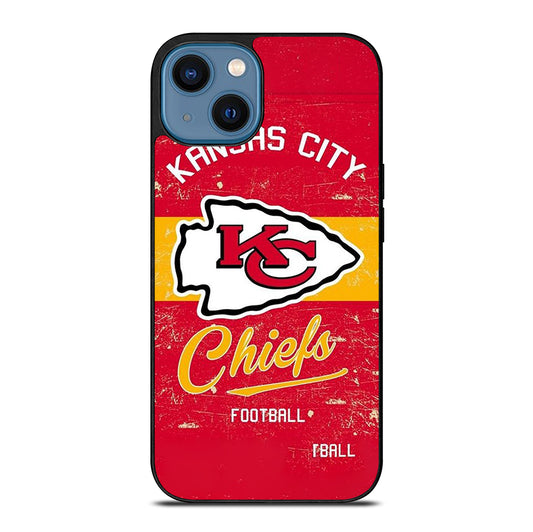 KANSAS CITY CHIEFS LOGO FOOTBALL iPhone 14 Case Cover