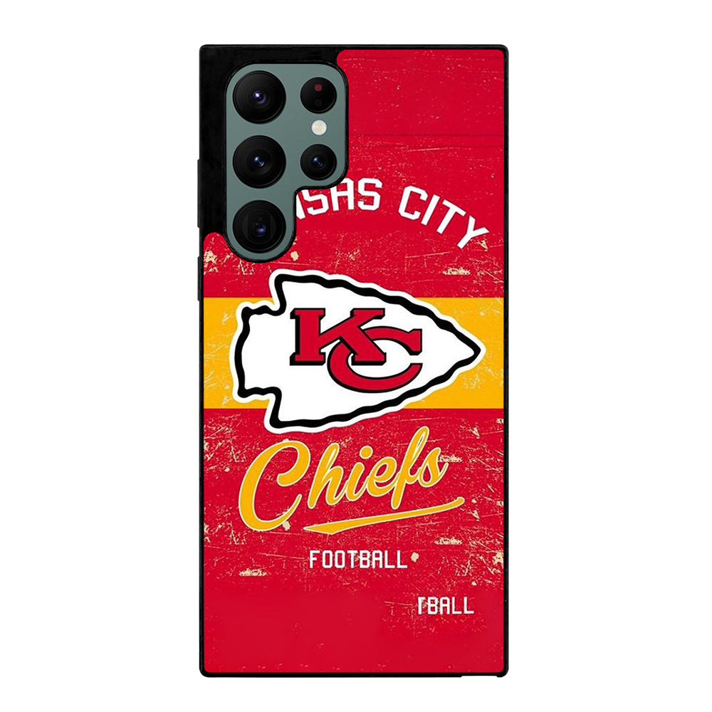 KANSAS CITY CHIEFS LOGO FOOTBALL Samsung Galaxy S22 Ultra Case Cover