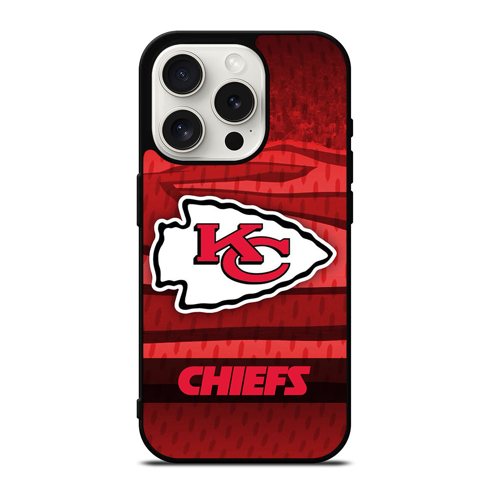KANSAS CITY CHIEFS NFL LOGO FOOTBALL iPhone 15 Pro Case Cover