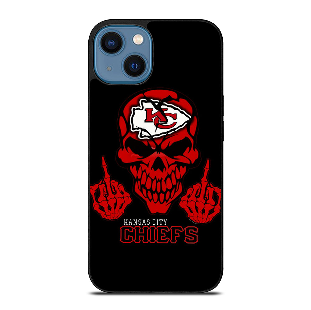 KANSAS CITY CHIEFS SKULL LOGO iPhone 14 Case Cover