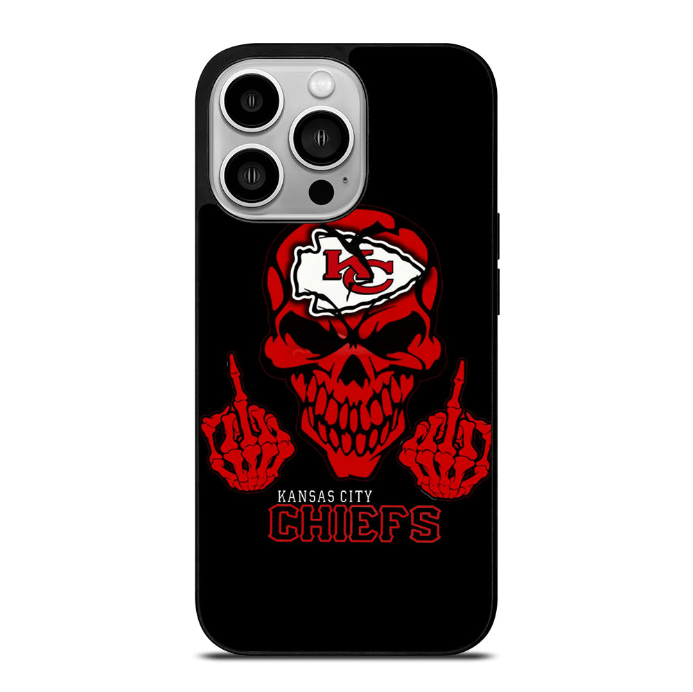KANSAS CITY CHIEFS SKULL LOGO iPhone 14 Pro Case Cover