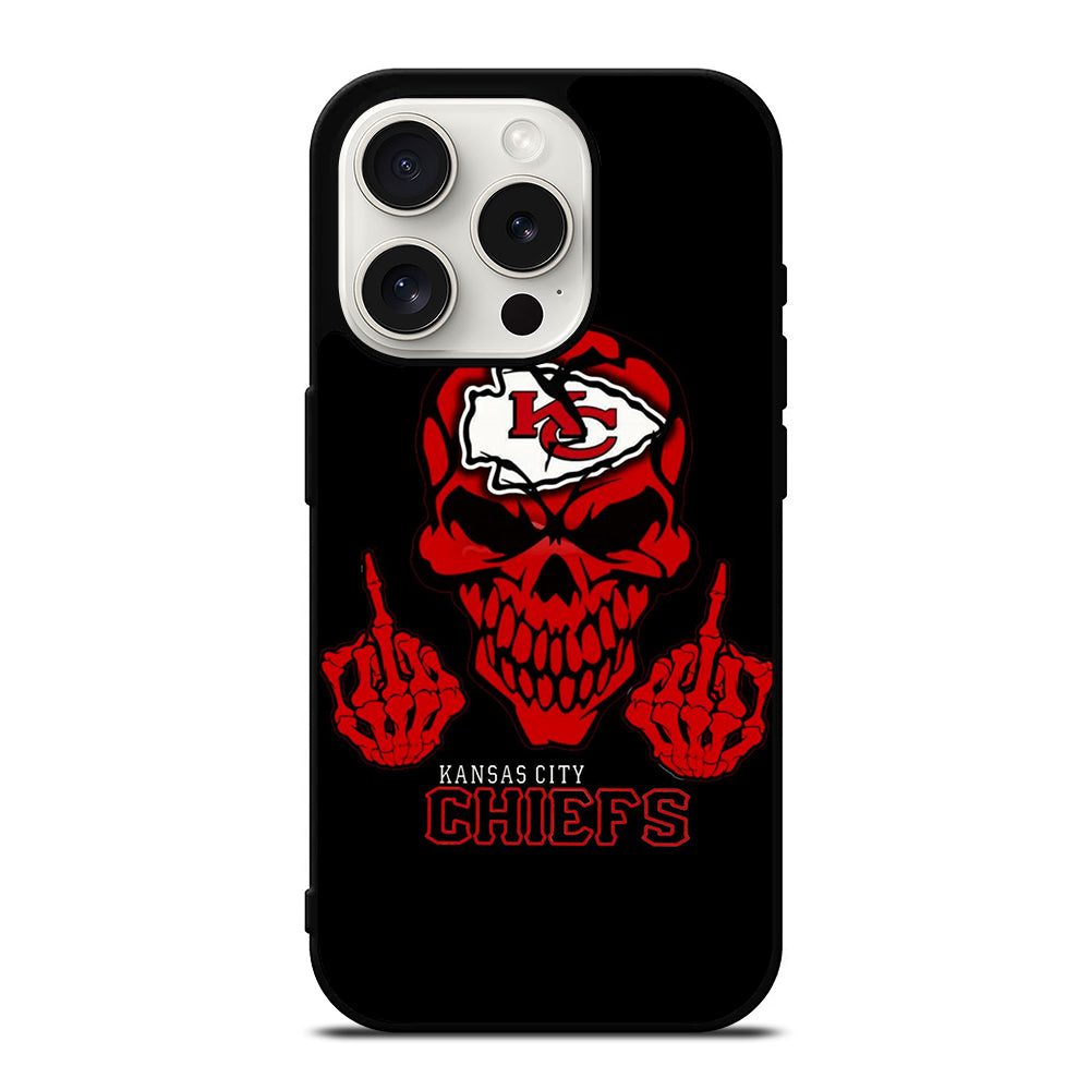 KANSAS CITY CHIEFS SKULL LOGO iPhone 15 Pro Case Cover