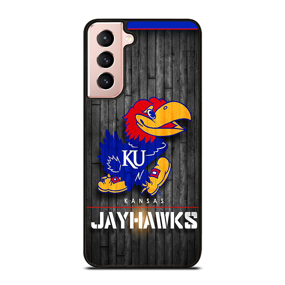 KANSAS JAYHAWKS NBA WOODEN LOGO Samsung Galaxy S21 Case Cover
