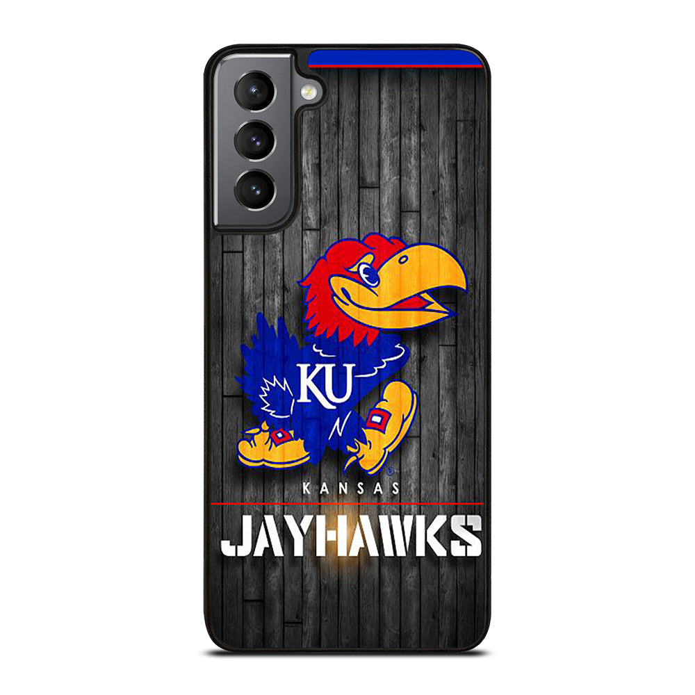KANSAS JAYHAWKS NBA WOODEN LOGO Samsung Galaxy S21 Plus Case Cover