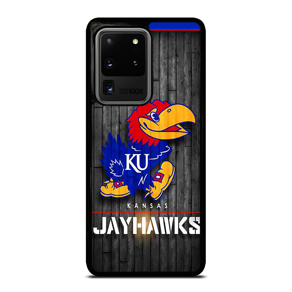 KANSAS JAYHAWKS NBA WOODEN LOGO Samsung Galaxy S20 Ultra Case Cover