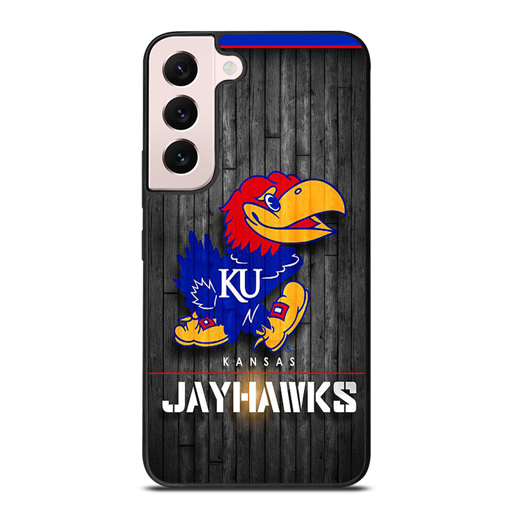 KANSAS JAYHAWKS NBA WOODEN LOGO Samsung Galaxy S22 Plus Case Cover
