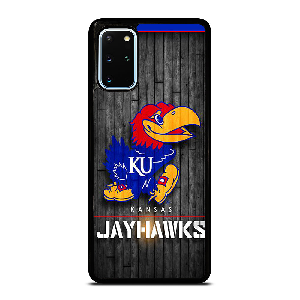 KANSAS JAYHAWKS NBA WOODEN LOGO Samsung Galaxy S20 Plus Case Cover